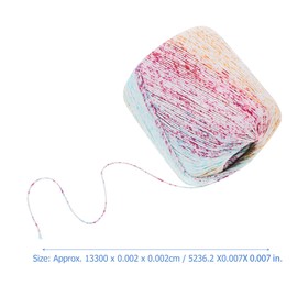 SEWACC Cotton Scarf 1 Roll 133m Cotton Knitting Yarn Segment Dyed Cotton Yarn Crochet Knitting Line Thread Weaving Thread Line Yarn for Hat Sweat Shawl Scarf Multi Colored Yarn