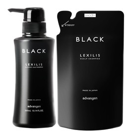 Lexiris Black Fragrance Scalp Shampoo (300 ml) & Refill Set (250 ml) (Hair Care/Scalp Care/Odor Care) Shampoo