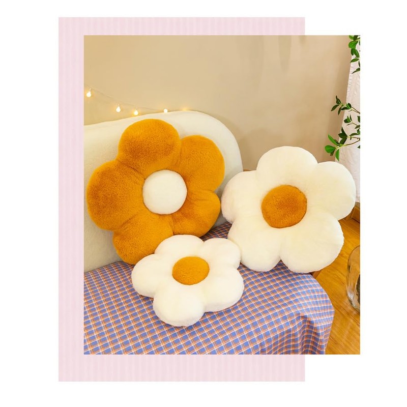 Zabuton, Cute, Zabuton, Flower Cushion, Fluffy Body Pillow, Floor Cushion,
