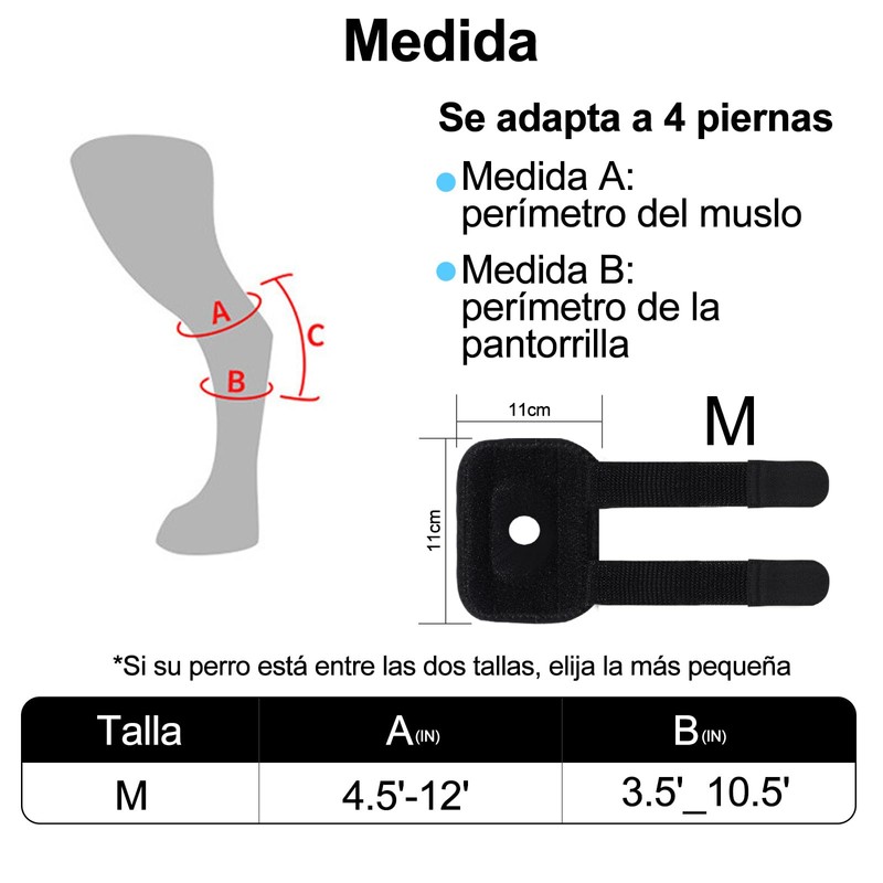 VIOSOON Rodillera para Perro, 2 Pcs Dog Knee Brace (Negro
