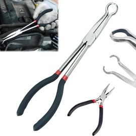 Spark Plug Removal Pliers, 11inch Automotive Hose Grip Pliers, Spark Boot Removal Pliers for Car