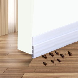 Camel Home Door Draft Stopper - Self Adhesive Door Seal, Soundproof, Weatherproof, 2" W x 39" L (2 Pack White)
