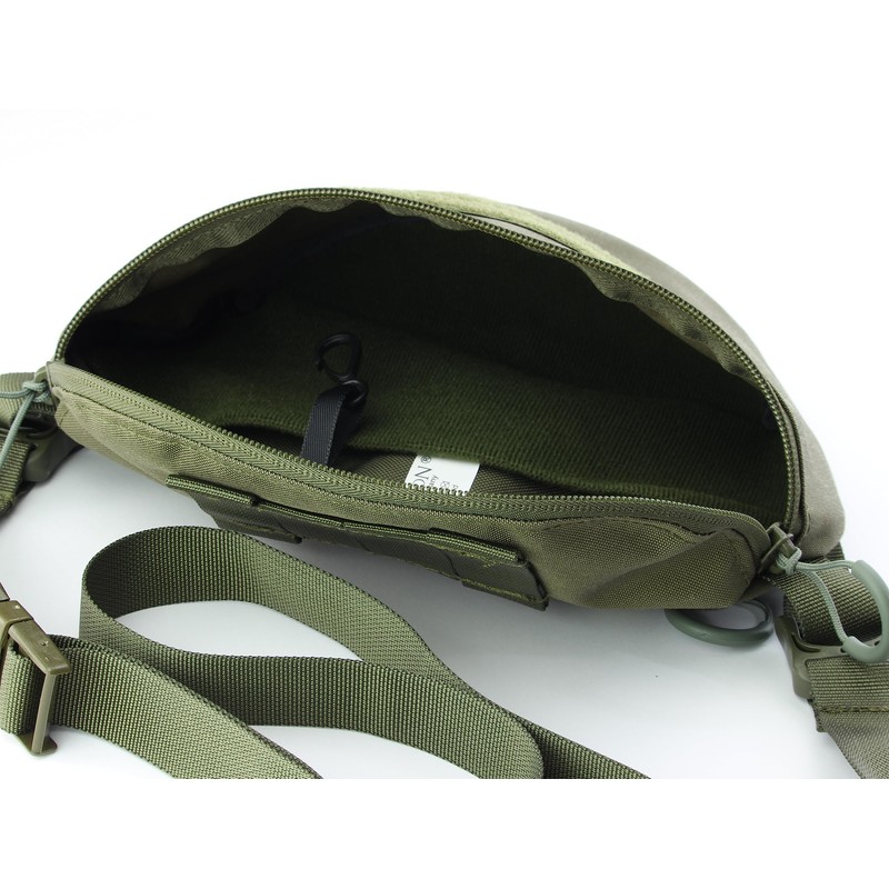Modular Waist Bag 1.8 L with MOLLE, Removable Strap, Fleece,