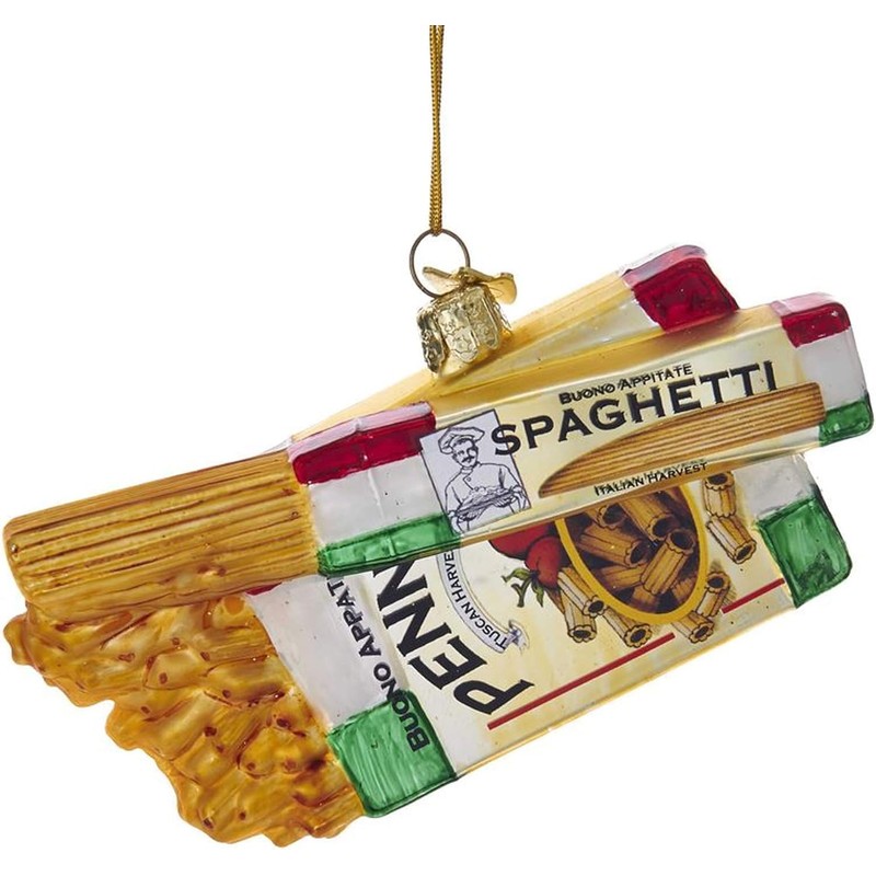 Noble Gems™ Glass Pasta Boxes Ornament, Christmas