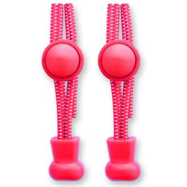 Lacestar No Tie Elastic Laces 120CM Shoe Laces No Tie Elastic Shoelace Lock System Suitable for Kids Adults Elderly Disabled (CHERRY RED)