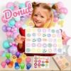 36PCS Donut Party Favors 24 Tattoos Sticker 12 Stamp Set