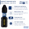 20 x Rennie Tools 25mm PZ2 Impact Screwdriver Driver Bits
