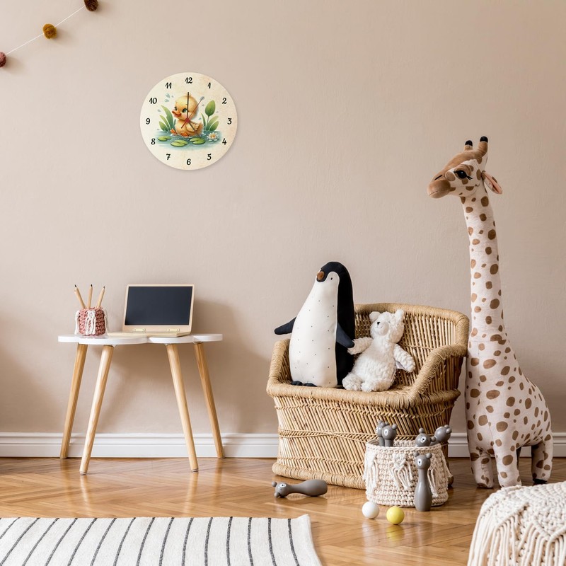 Duck Wall Clock Cute Wall Clock with Cute Duck Floating