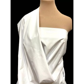 4 WAY STRETCH PU COATED WHITE  FABRIC. 58 " WIDE SOLD BTY ,COSPLAY, COSTUMES