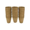 Gro-sure Fibre Pots Round 8cm 48pk Propagation kit, Brown