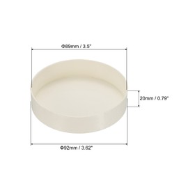 PATIKIL 3.5" PVC Pipe End Cap Fitting, 3 Pack Furniture Grade Plug Coupling Socket Adapter for DIY, Garden, White