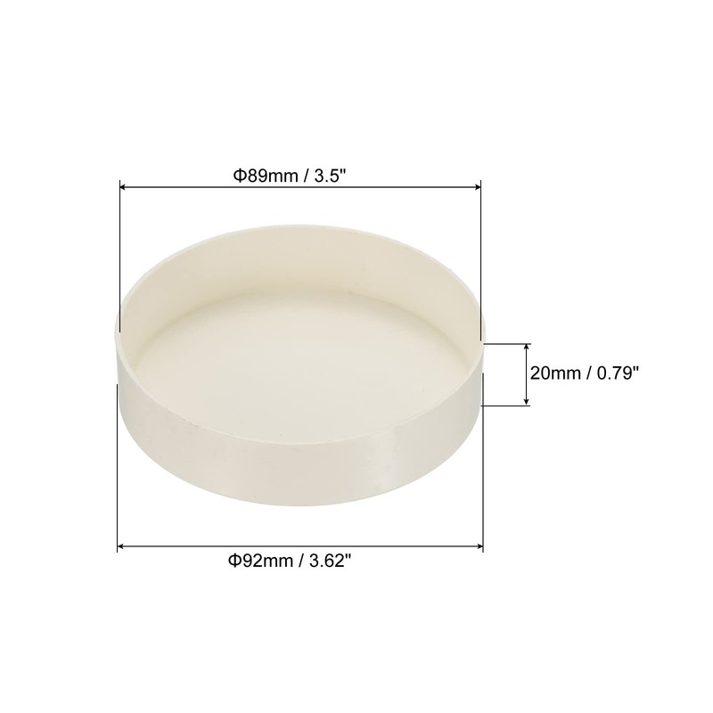 PATIKIL 3.5" PVC Pipe End Cap Fitting, 3 Pack Furniture