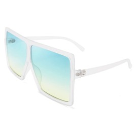 FEISEDY Women Square Oversized Sunglasses One Piece Fashion Female Big Large Frame UV400 B2539