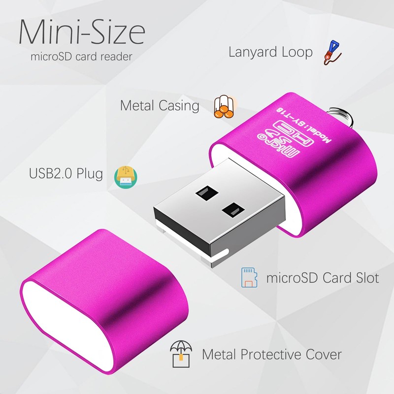 [3 Pack] Micro SD Card Reader for Android,Micro SD Card