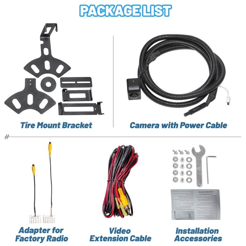 EWAY Light 2.0 Spare Tire Reverse Backup Camera for Jeep