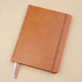 Tabitha Wilde A5 (ish) Hardback Notebook Dotted Paper, Numbered Pages and Pocket, Journal/Bujo - Hazel Brown (Hazel)