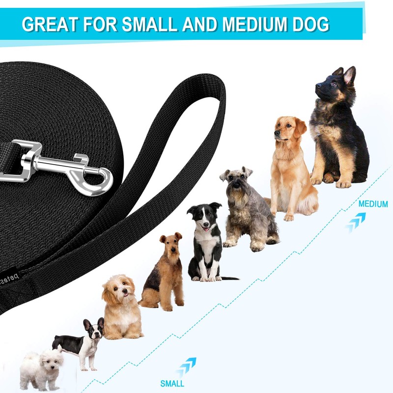 PETESCORT 15ft 20ft 30ft 50ft Long Lead-Training Leash/Long Line Dog