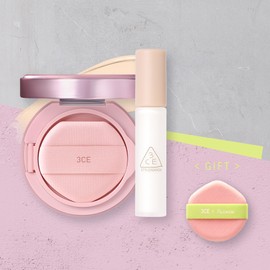3CE 핏팅 메쉬 커버 쿠션 11g SPF40, PA+++ + 스킨 핏 커버 리퀴드 컨실러 5.2g 2종 세트(+피카소퍼프 증정) 3CE Fitting Mesh Cover Cushion 11g SPF40, PA+++ + Skin Fit Cover Liquid Concealer 5.2g 2-Piece Set (+Free Picasso Puff)