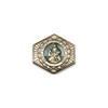 Antique Gold Tone St. Christopher Enameled Visor Clip