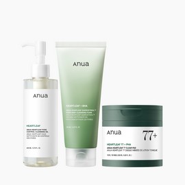 Anua Smooth Sebum OUT 3-piece set (clear pad + cleansing oil + cleansing foam) / 아누아 매끈결 피지 OUT 3종 세트(클리어패드+클렌징오일+클렌징폼)