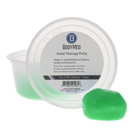 Body Sport Standard Hand Therapy Putty, Green, 6 Oz., Medium, Strengthening Therapy Putty for Physical Rehabilitation