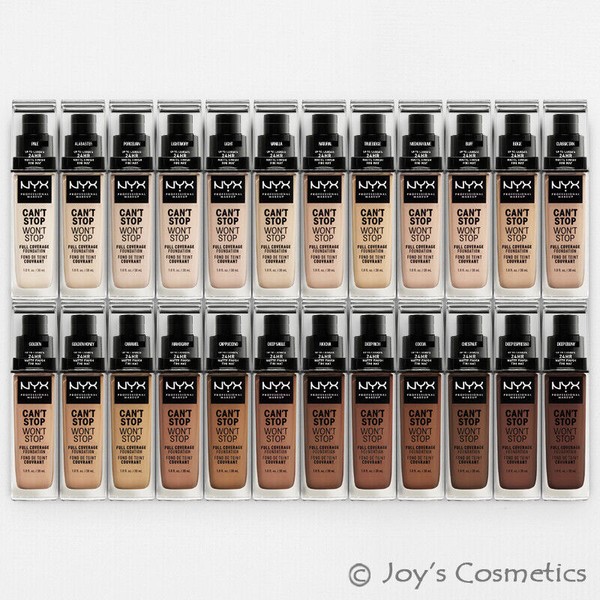 6 NYX Can't Stop Won't Stop Full Coverage Foundation - CSWSF "Pick Your 6 Color"