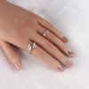 Handmade Nail Tips, French Nails, Set of 10, Bowknot Dots,
