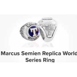 SUCCESS BRAND MARCUS SEMIEN TEXAS RANGERS WORLD SERIES CHAMPIONS REPLICA RING SGA 9-22-2024