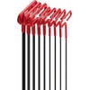 Eklind 8pc Inch,Cush Grip Hex T-Key Set,9 inch arm,Multi,50914