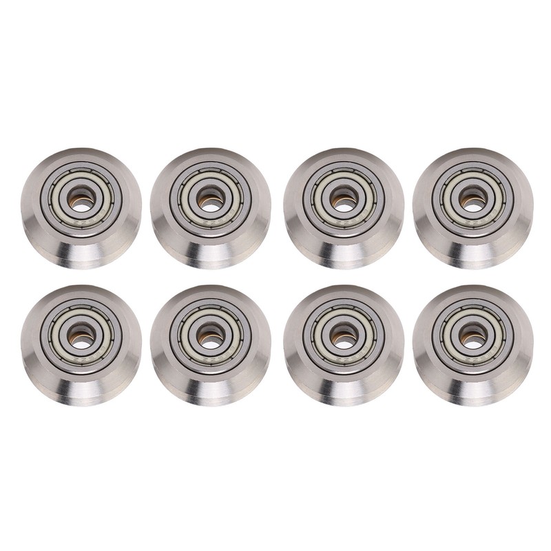13PCS V Pulley Wheel Stainless Steel Printer Round Wheel Roller