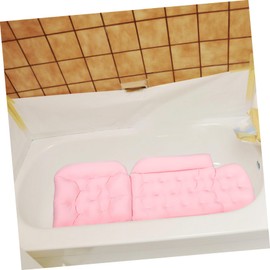 PACKOVE Non-Slip Adult Bathtub Pillow with Suction Cups Comfortable Shower Cushion Tub Mat for Enhanced Safety and Secure Grip Soft Bath Pillow for Tub Relaxation