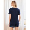 Ekouaer Pajamas Set for Women 2 Piece Sleepwear Short Sleeve