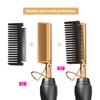 BudiGl Hot Comb Hair Straightener Heat Pressing Combs - Ceramic