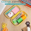 Sanwuta 6 Pcs Clear Hard Zipper Case Plastic Zipper Pouches