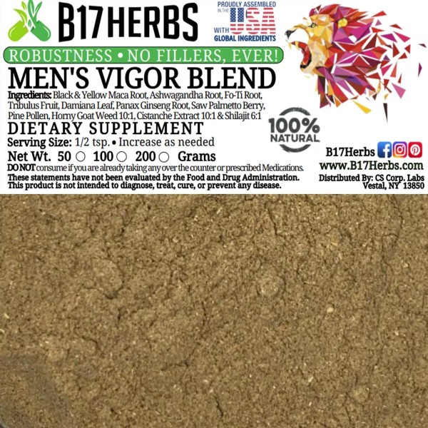 B17 Herbs Vigor Special Blend Powder - Cistanche 10:1, Pine
