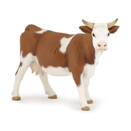 Papo -Hand-Painted - Figurine -Farmyard Friends -Simmental Cow -51133 - Collectible - for Children - Suitable for Boys and Girls - from 3 Years Old