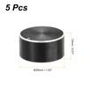 sourcing map 5pcs Potentiometer Knob Knurled Shaft Black Tone Aluminum