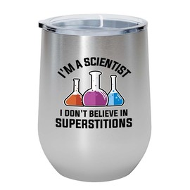 Scientist Silver Edition Wine Tumbler 12oz - Im a scientist - Engineer Physics Chemisty Researcher Biologist Theorist Scientific Natural Philosophy Elements Teacher Degree