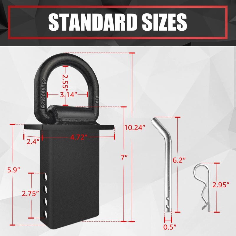 4Pcs 18000lbs Heavy Duty Removable D Ring Stake Pocket tie