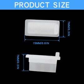 Auvotuis 20Pcs Silicone USB Port Cover, USB A Type Female Cover Plug Protector, Translucence