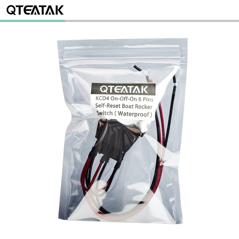 QTEATAK DC 12V 10A 6 Pin 3 Position (ON)-Off-(ON) AC