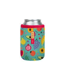 Sok It Can Sok Sleeve for Beer & Soda Insulated Neoprene Cover (Fruit Basket, 12oz Can Sleeve)