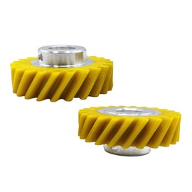 2-Pack W10112253 Mixer Worm Gear & 4-Pack W10380496 Carbon Brushes Replacement Kit – Fix Grinding Noise for Whirlpool KitchenAid Stand Mixers 5K5SS KSM150 – Replaces Parts 4162897 4169830 AP4295669