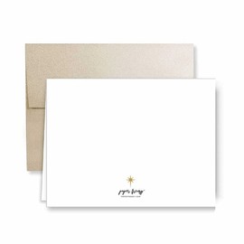Paper Frenzy Religious Three Kings Christmas Holiday Cards with Cocoa Shimmer Envelopes - 25 pack