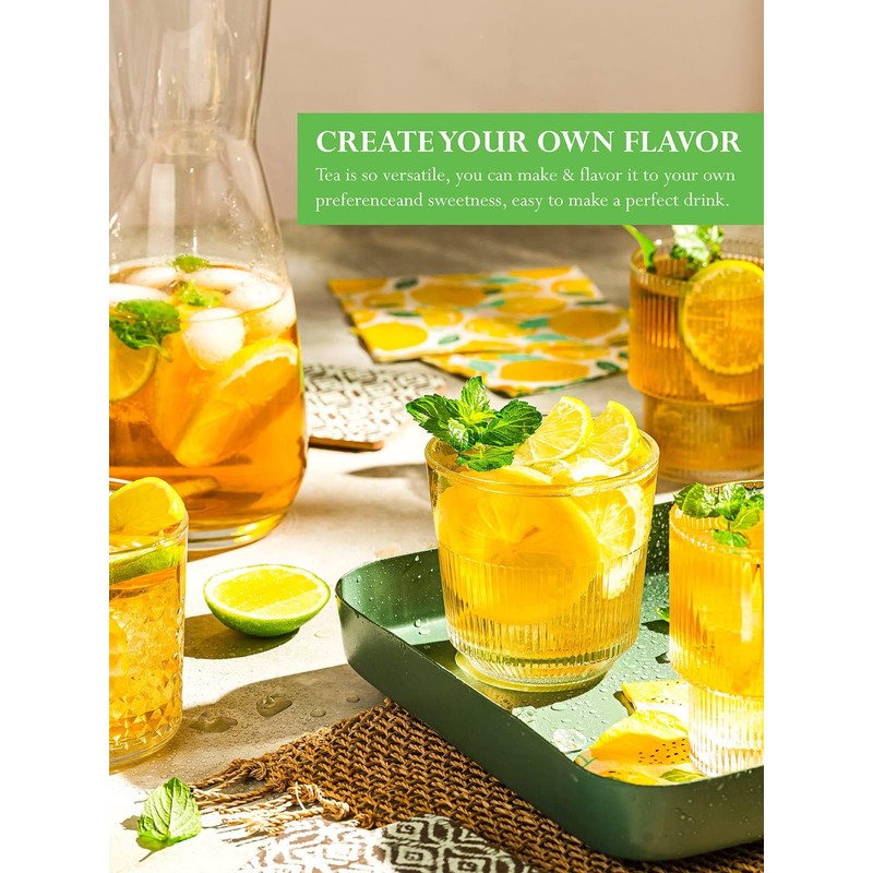 TeeLux Jasmine Green Tea Bags, Natural Caffeinated Jasmine Scented Green