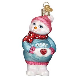 Old World Christmas Ornaments Expectant Snowlady Glass Blown Ornaments for Christmas Tree