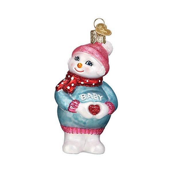 Old World Christmas Ornaments Expectant Snowlady Glass Blown Ornaments for
