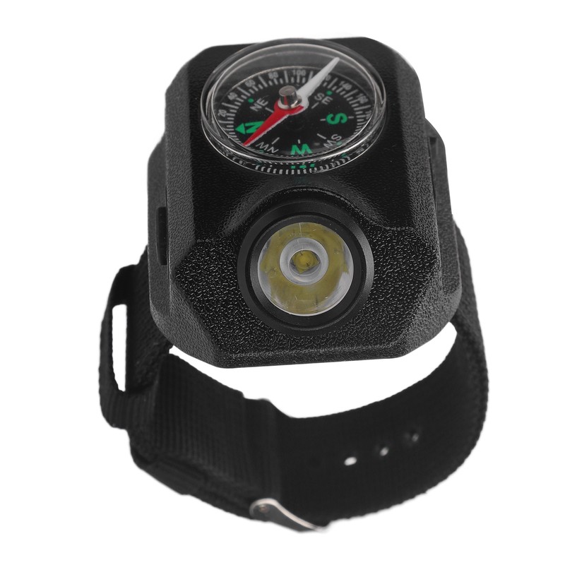 Wrist Flashlight Waterproof Rechargeable 5 Modes Watch Flashlight with Compass