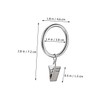 Operitacx 20pcs Sturdy Stainless Steel Curtain Rings Clips for Shower