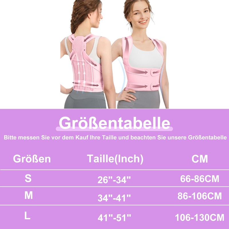 DAILIENFUS Back Straightener, Posture Corrector, Back for Men and Women,